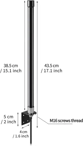 Vista 2 de 10dBi Antena WiFi de largo alcance de doble banda 2.4GHz 5GHz de fibra de vidrio para enrutador WiFi PCI-E Tarjeta de red Repetidor Cámara IP