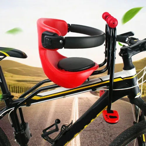 Vista 2 de Bicycle Child Seat, Child Seat Bicycle Front with Handle and Pedal, Bearing Weight 20 Kg, Bicycle Seat Children for Mountain Bike, Men's Bikes and