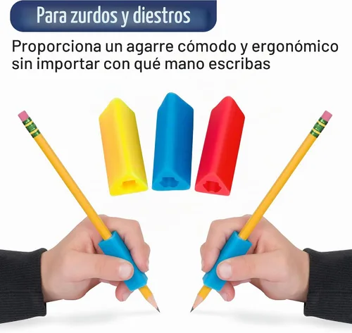 Vista 6 de The Classics 12-Pack Triangle Pencil Grips, Assorted Bright Colors, 1.75-Inch Long (TPG-16212)