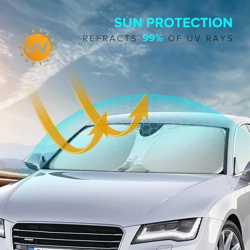 Vista 2 de XHRING Parasol para parabrisas compatible con Honda CRV CR-V HRV HR-V 2026 2025 2024 2023 LX EX EX-L Sport Hybrid Touring SUV, cubierta de ventana