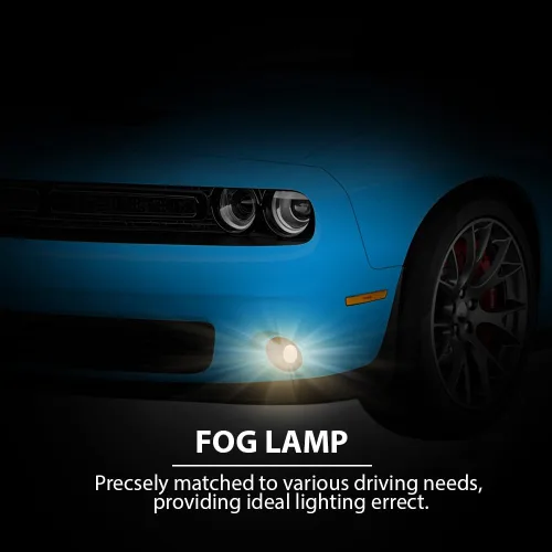 Vista 6 de PIT66 Conjunto de luces antiniebla para parachoques delantero compatible con Dodge Charger 2006-2009/Dodge Challenger 2008-2010 con bombillas