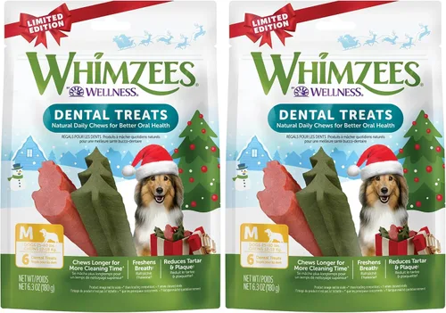 Vista 14 de WHIMZEES by Wellness Stix - Masticables dentales naturales para perros, golosinas de larga duración, sin granos, refresca el aliento, raza extra