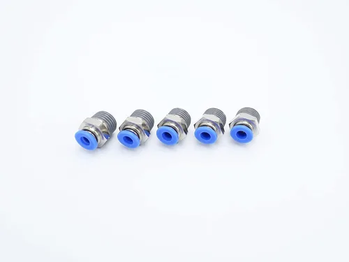 Vista 23 de Conexión de conexión de 1/2" OD x 1/2" macho NPT rosca, línea de agua recta macho neumática, conectores de empuje rápido (paquete de 4)