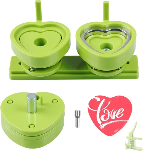 Vista 7 de Molde para Hacer Botones Happizza 2.25 pulgadas/58mm, Molde para Botones de Matriz Intercambiable Adecuado para Máquina para Hacer Botones de Carril