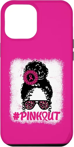 Vista 26 de iPhone 16 desordenado moño desgastado cinta rosa rosa hacia fuera caso cáncer de mama