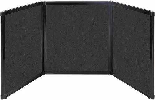 Vista 16 de Versare Pantalla plegable de mesa Partición de 3 paneles Divisor de espacio de trabajo portátil ligero Negro 78 x 24 pulgadas