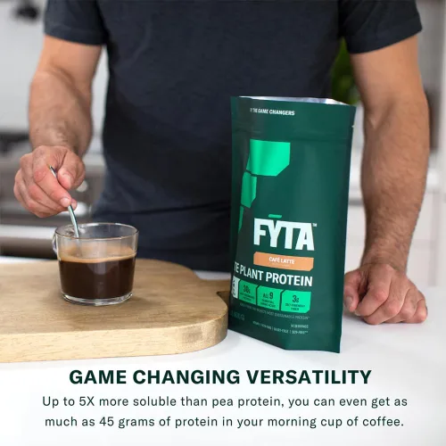 Vista 9 de FYTA Proteína vegana en polvo – Proteína en polvo a base de plantas con mejor sabor y textura que la proteína de suero – 1.06 oz sin OMG y sin