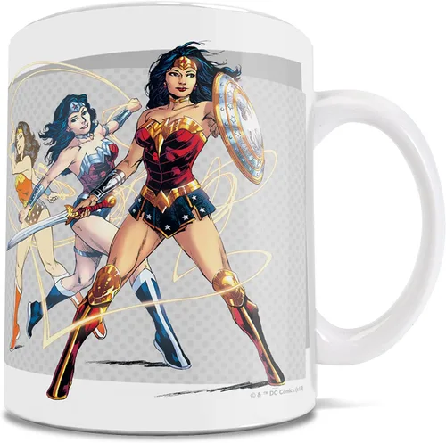 Vista 5 de Trend Setters Wonder Woman – Mamá – Con licencia oficial – Taza de cerámica blanca de 11 oz – Perfecto para regalar o coleccionar WMUG800