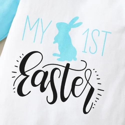 Vista 4 de My 1st Easter Outfit - Mameluco de conejo de manga larga para recién nacido, para bebé, niña, niño, de una pieza, sudadera con capucha de conejo