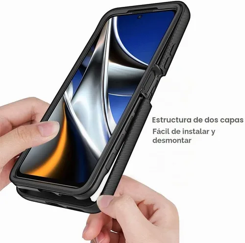 Vista 6 de AKABEILA Ajuste para Xiaomi Poco X4 Pro 5G Case, Compatible para Xiaomi Poco X4 Pro 5G Fundas de teléfono 360° Cuerpo completo Protector a prueba