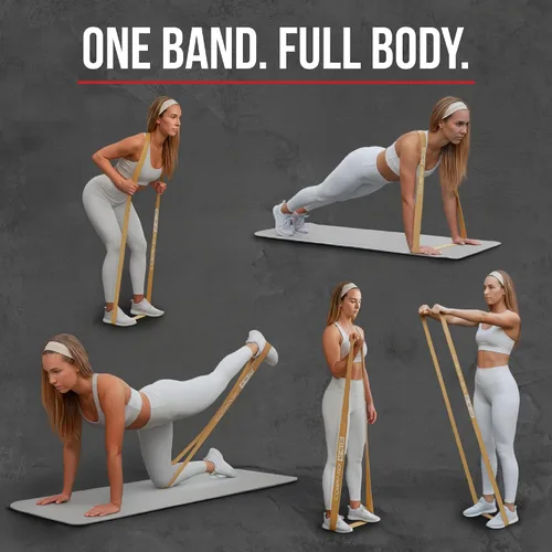 Vista 3 de COBRASIX Resistance Bands for Working Out, Light Stretching Bands, Long Loop Exercise Bands for Strength Training, Pull Ups Assistance, Physical