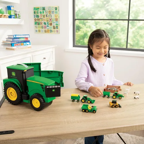 Vista 4 de TOMY John Deere Tractor Toys - Juego económico y funda de transporte