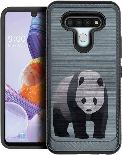 Vista 15 de CasesOnDeck - Carcasa compatible con LG K51 / LG Reflect/LG Q51 [armadura cepillada] resistente protección negro mate (ancla)