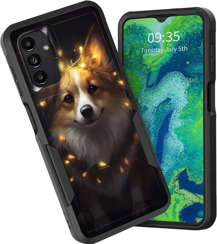 Vista 10 de Funda protectora para Galaxy A13 5G, doble capa híbrida resistente a prueba de golpes, policarbonato duro, silicona suave, TPU, funda protectora