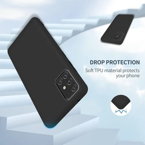 Vista 2 de Carcasa para Galaxy A71 5G (silicona suave TPU), color negro