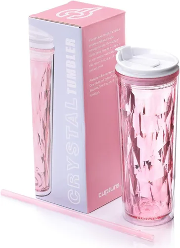 Vista 10 de Vaso para batido de cristal con cierre y bloqueo para bebidas frías y calientes Cupture, de 22 oz, Negro diamond