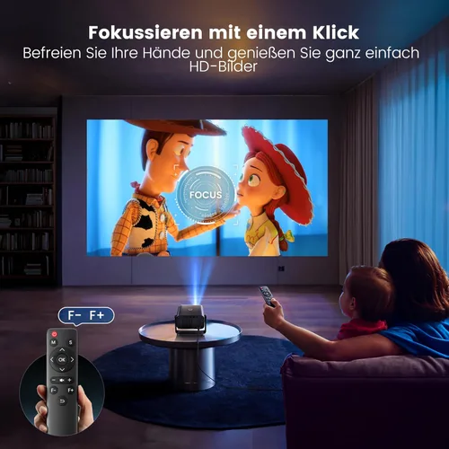 Vista 3 de Mini Proyector Con WiFi Y Bluetooth Con Soporte PUTRIMS De 1080P, Enfoque Eléctrico Y Keystone Automático Ajustable [145°], Proyector De Película