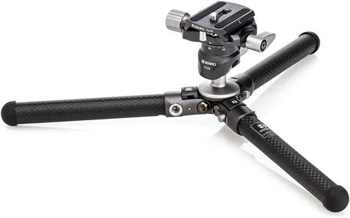 Vista 4 de Benro TablePod Pro Kit con cabeza esférica y placa de cámara ArcaSmart70 y adaptador para teléfono inteligente, trípode compacto para viajes
