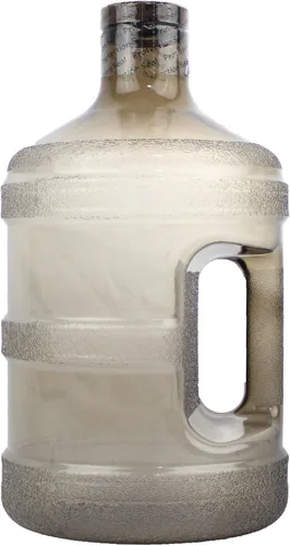 Vista 7 de H8O® botella de agua redonda de 1 galón sin BPA con tapa de 48 mm (negra)