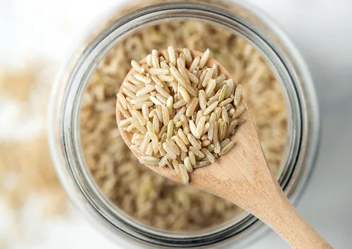 Vista 5 de Arroz integral de jazmín, 1 libra, arroz tailandés de grano entero y de grano largo, vegano, kosher, a granel. Más alto en fibra que el arroz jazmín