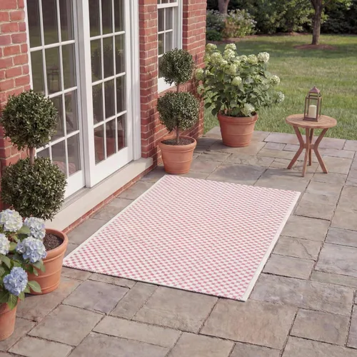Vista 89 de SAFAVIEH Alfombra Lavable para Exteriores Colección Courtyard - 2'3" x 5', Azul Aqua y Gris, No Desprende Pelusa y Fácil Limpieza, Ideal para Patio