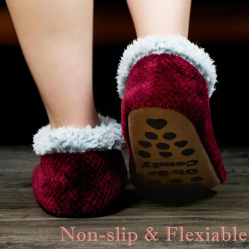 Vista 3 de Pantuflas suaves y mullidas para mujer en interiores, zapatos cálidos y peludos para casa, con forro esponjoso, botines de dormitorio, suela