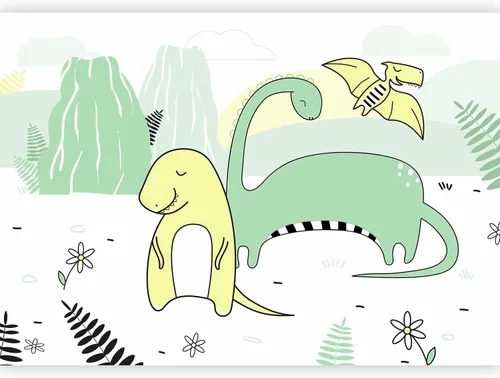 Vista 15 de artgeist Mural de pared Dinosaurios 79 x 55 pulgadas - Papel tapiz no tejido XXL Decoración de pared de forro polar Impresión fotográfica Diseño