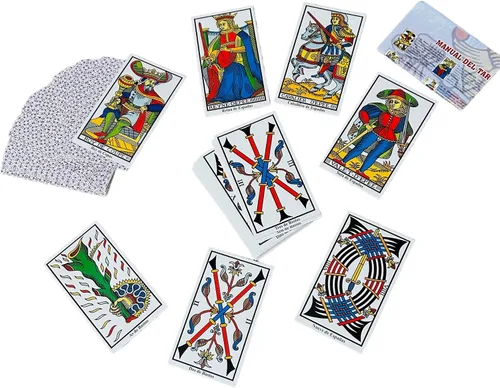 Vista 4 de Tarot de Marsella en español - Baraja de cartas del Tarot para principiantes - Tarot de Marsella - Deck de adivinación