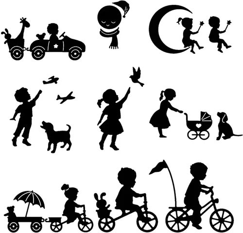 Vista 9 de Briartw Juego de 6 troqueles de corte de metal para niños y niñas, para manualidades, álbumes de recortes, plantillas en relieve, álbum, tarjetas