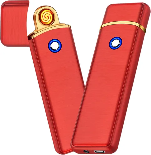 Vista 9 de Encendedor electrónico, encendedor inteligente recargable por USB, encendedor eléctrico fresco, portátil, de doble cara, resistente al viento, sin