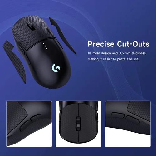 Vista 4 de JINGDU G PRO - Ratón inalámbrico para juegos antideslizante, color negro