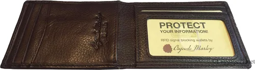 Vista 4 de Osgoode Marley Cartera de cuero para hombre con clip de dinero plegable magnética RFID Negro