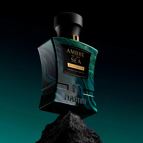Vista 7 de H HABIBI Ambre Of The Sea Extrait De Parfum - Colonia para hombres y perfume para mujeres, 2.5 oz de larga duración fragancia unisex con bergamota