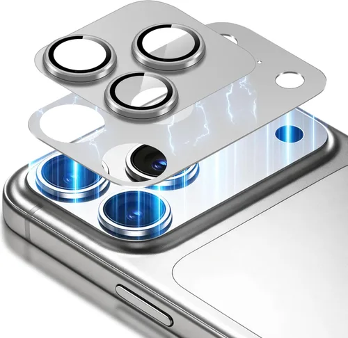 Vista 10 de QHOHQ Paquete de 2 protectores magnéticos de lente de cámara para iPhone 18 Azul