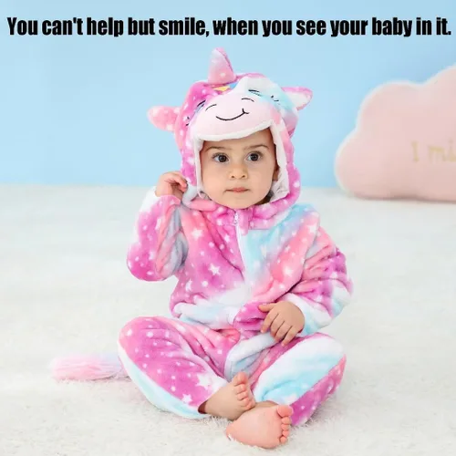 Vista 2 de Disfraces de animales para bebés, mameluco unisex para niños pequeños, rómper para disfraz de Halloween