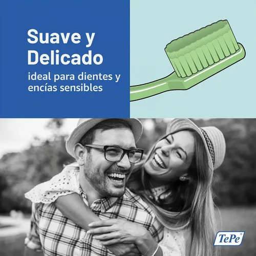 Vista 2 de TEPE Good - Cepillo de dientes de cerdas suaves para adultos y adolescentes, paquete de 1, regular