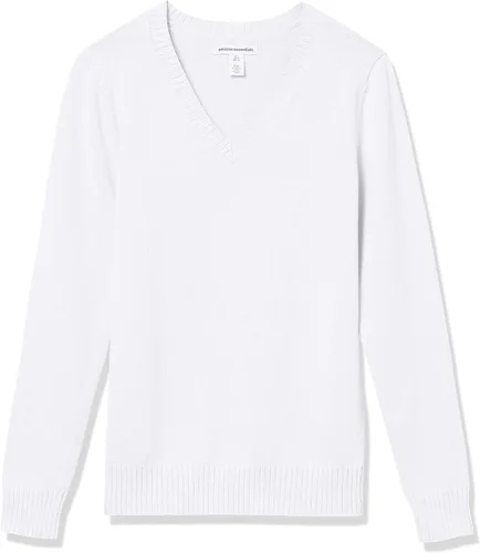 Vista 8 de Suéter Tienda Essentials para mujer, 100% algodón, de manga larga, con cuello en V