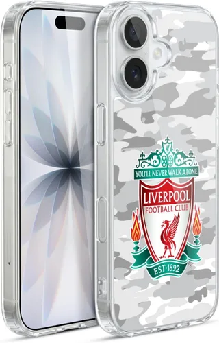Vista 96 de Head Case Designs Funda de gel con licencia oficial del Liverpool Football Club Away Colourways Crest Camou [protección de grado militar] compatible