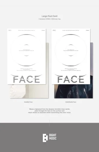 Vista 5 de BTS Jimin FACE 1er álbum en solitario 2 versión SET PhotoBook+4p PhotoCard+1p Postal+1p Postal grande+Seguimiento sellado