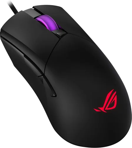 Vista 7 de ASUS ROG Gladius III Core Ratón para juegos con cable – Ergonómico para diestros, 72g, 12K DPI, ROG Paracord, enchufes de interruptor de ajuste a