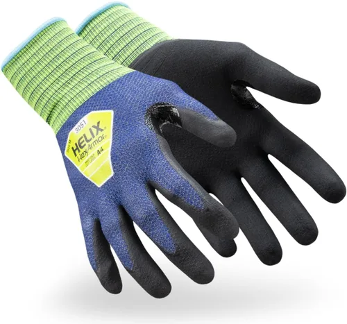 Vista 6 de HexArmor Guantes de trabajo de punto de palma de poliuretano con protección contra impactos resistentes a cortes Helix® Core 3012 3012