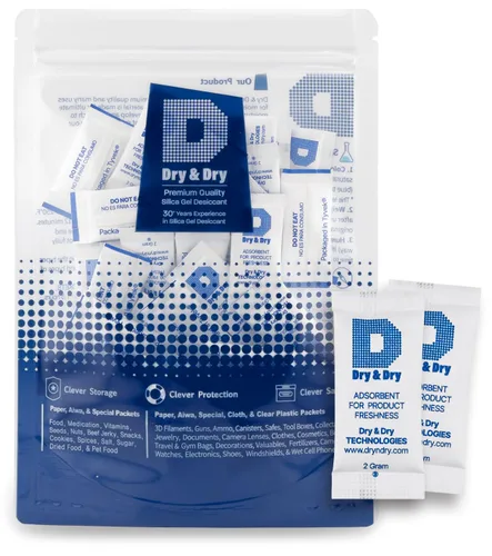Vista 15 de Dry & Dry 0.02 oz [50 paquetes] Paquetes de gel de sílice seguros para alimentos y farmacéuticos desecantes - Paquetes de gel de sílice Tyvek®