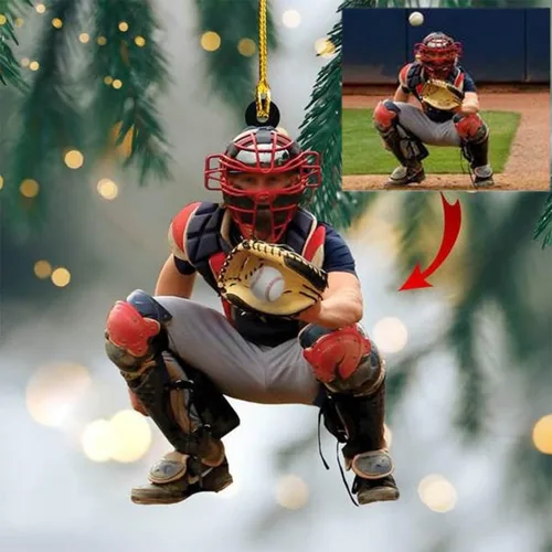 Vista 11 de Adorno fotográfico personalizado para árbol de Navidad 2D, adorno de Navidad personalizado con foto, regalos de Navidad para amigos familiares