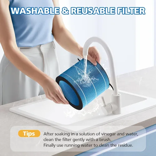 Vista 4 de MIRO PRO Filtro de Humectación Compatible con Purificador de Aire y Humidificador 2-en-1 de Afloia MIRO PRO y KILO PRO, Cortina Húmeda Lavable