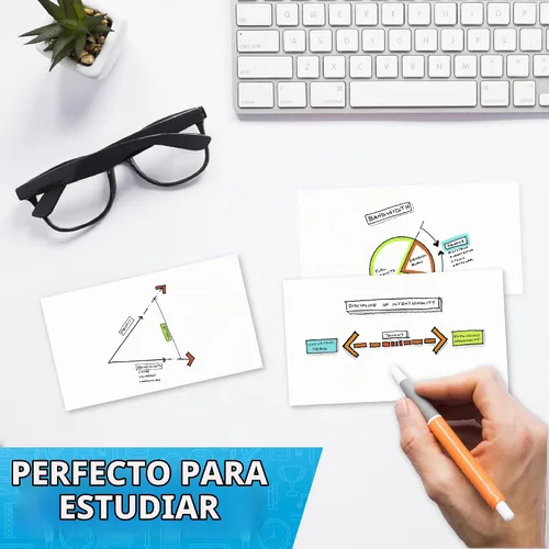 Vista 4 de Home Advantage Tarjetas de índice en blanco de 3 x 5: nuestro paquete de 50 tarjetas de notas en blanco utiliza cartulina resistente para que sean a
