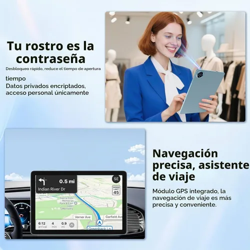 Vista 6 de Raemond Tablet Android 15 de 10 pulgadas, 24 GB de RAM+128 GB de ROM/1 TB expandible, CPU octa-core de 1.8 GHz, pantalla HD IPS de 1280 x 800, WiFi