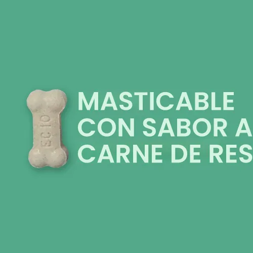 Vista 4 de Elanco Desparasitador cuádruple masticable para perros pequeños, 2-25 libras, 4 tabletas masticables, blanco