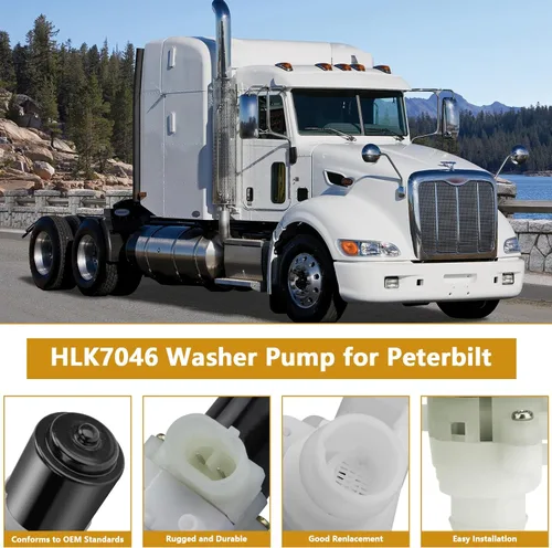 Vista 3 de Earthtec Bomba de líquido para limpiaparabrisas de camión para Peterbilt 104307 HLK7046 385 386 387 388 389 579 385 386 387 388 389 Kenworth T680