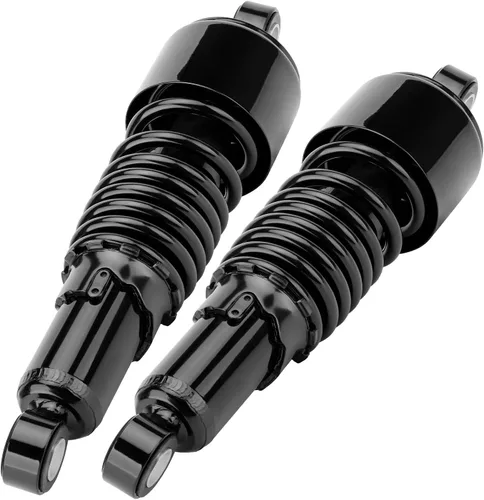 Vista 5 de Amortiguadores traseros para motocicleta de 10.5 pulgadas/10.512 in, kit de suspensión trasera negra, repuesto para Harley Sportster Iron XL 883
