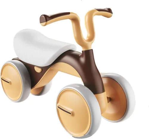 Vista 2 de Bicicleta de equilibrio para bebé, sin pedales, 4 ruedas, primera bicicleta gris
